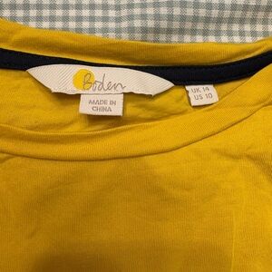 Boden Golden Yellow Crew Neck Knit Top